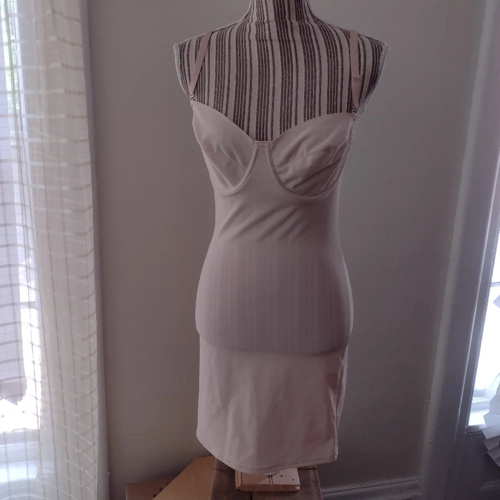 Body Slimmers by Nancy Ganz Underwire Slip Dress w/ Convertible Straps Size 36C